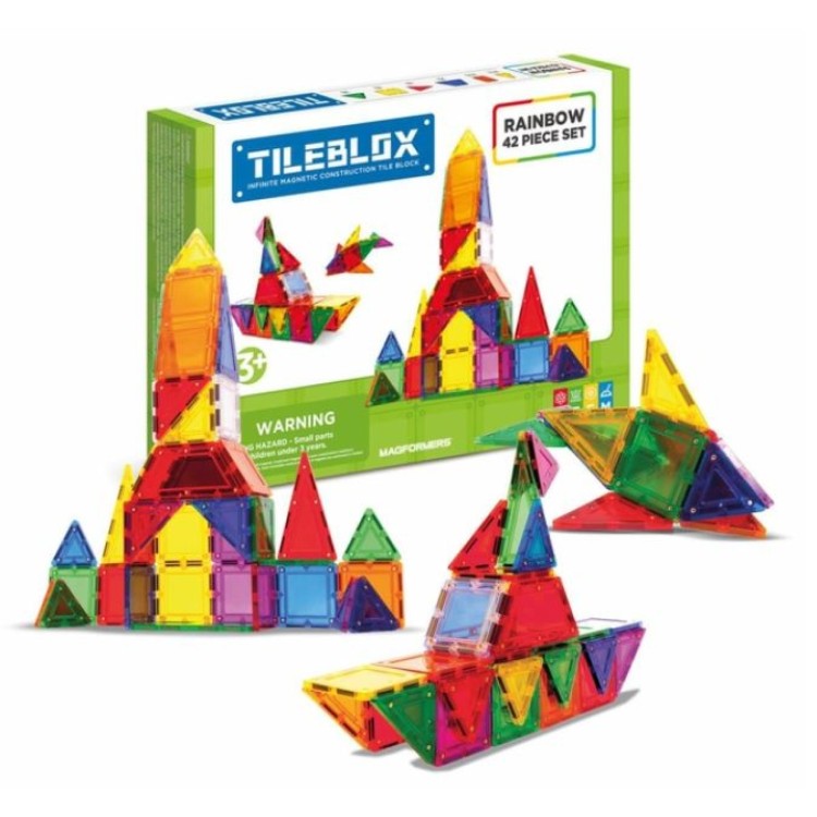 Magformers Tileblox Rainbow 42 Piece Set