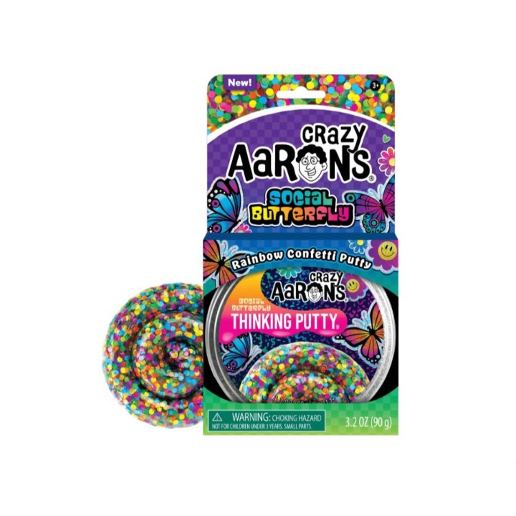 Crazy Aaron's Thinking Putty - Hide Inside SOCIAL BUTTERFLY