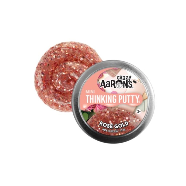 Crazy Aarons Thinking Putty Mini Tin - ROSE GOLD