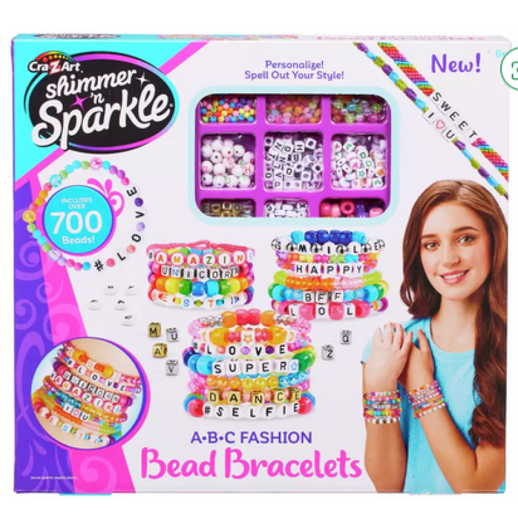 CHR Crazy Art Shimmer and Sparkle ABC Fashion bead bracelets