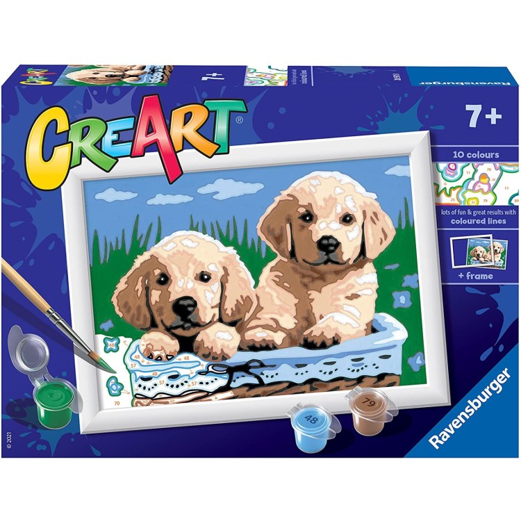 Ravensburger CreArt Paint By Numbers - Cute Puppy 7+
