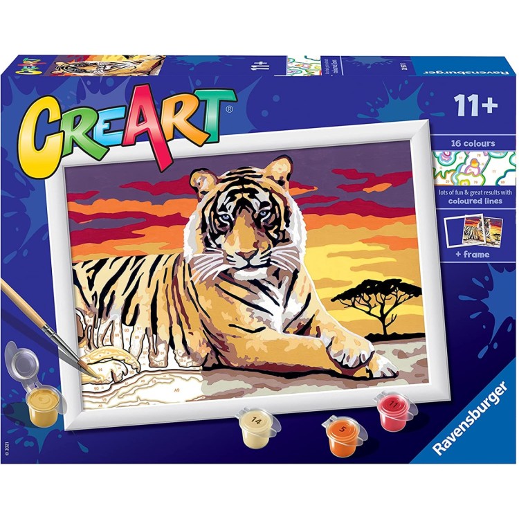Ravensburger CreArt Paint By Numbers Majestic Tiger 7+ 28937