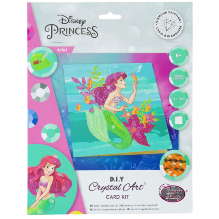 Crystal Art Card Kit - Disney Princess Ariel