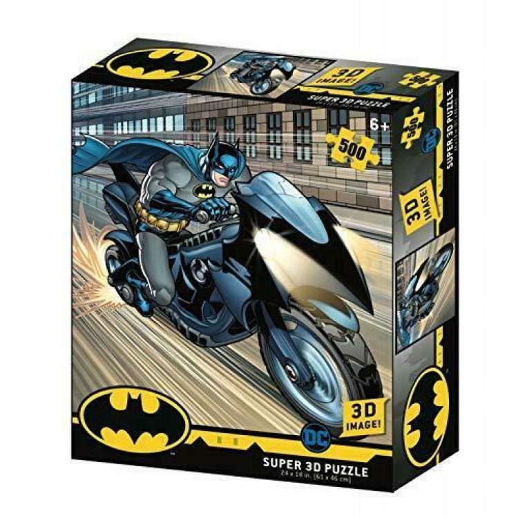 CK DC Super Heroes 3D Prime Puzzle 500 piece Batman Batcycle 32519