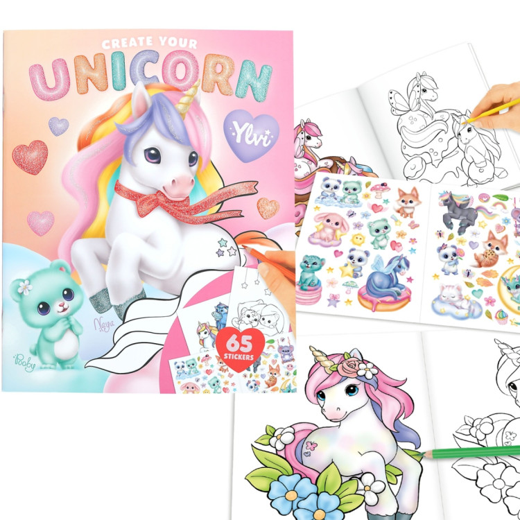 Depesche 0414209_A Ylvi Create Your Unicorn 65 Sticker Book