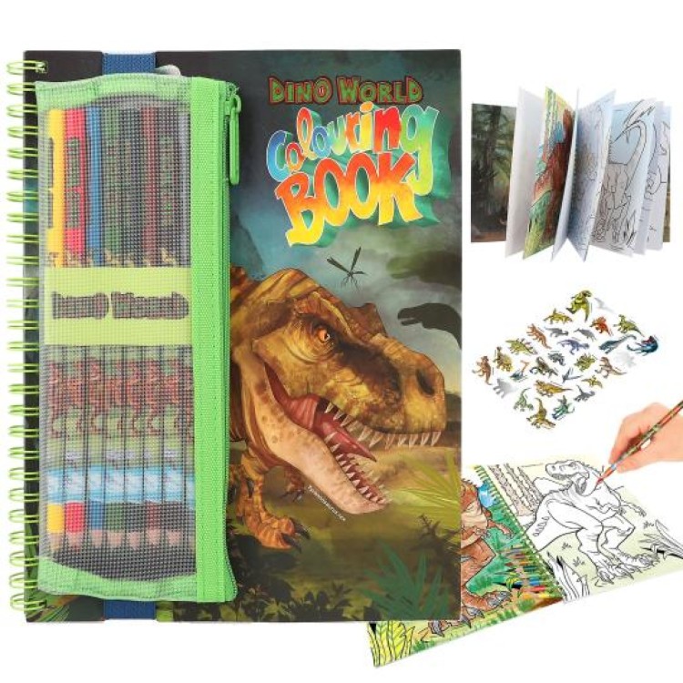 Depesche Dino World Colouring Book With Pen Set 0412746