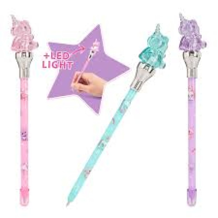 Depesche Ylvi Ballpoint Unicorn Pen With LED Light 412203