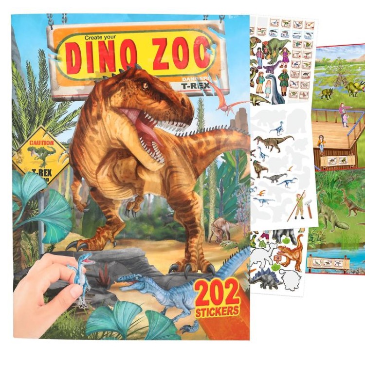 Dino World Create Your Dino Zoo Sticker Book (202 Stickers) 12752_A