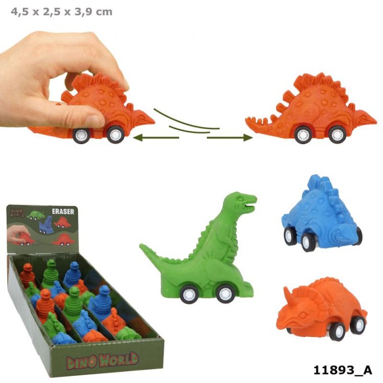 Dino World Dinosaur Racing Eraser Rubber 11893