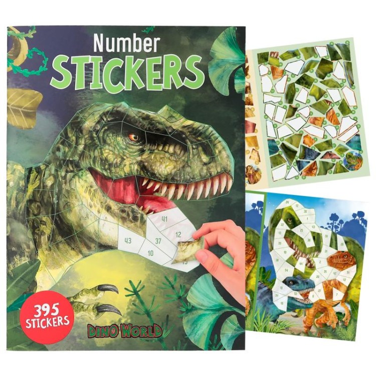 Depesche Dino World Number Stickers Book (Sticker By Number) 0412487_A