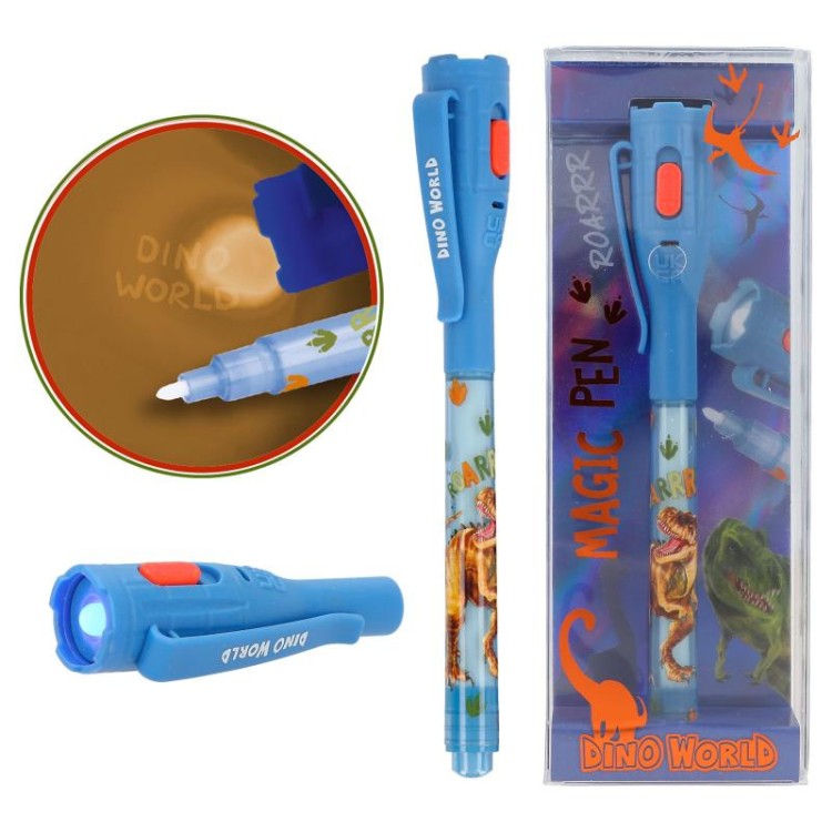 Dino World Secret Invisible Ink Pen With LED Light 12204_A