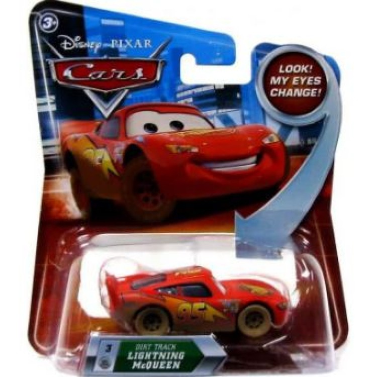 Mattel Disney Pixar Cars Lenticular Eyes 3 - Dirt Track Lightning McQueen 2010