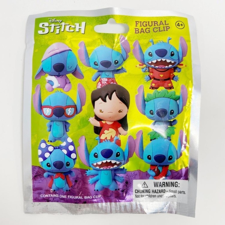 Disney Lilo & Stitch Figural Bag Clip Series 1 Mystery Bag