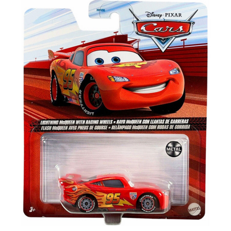 Mattel Disney Pixar Cars - Lightning Mcqueen With Racing Wheels