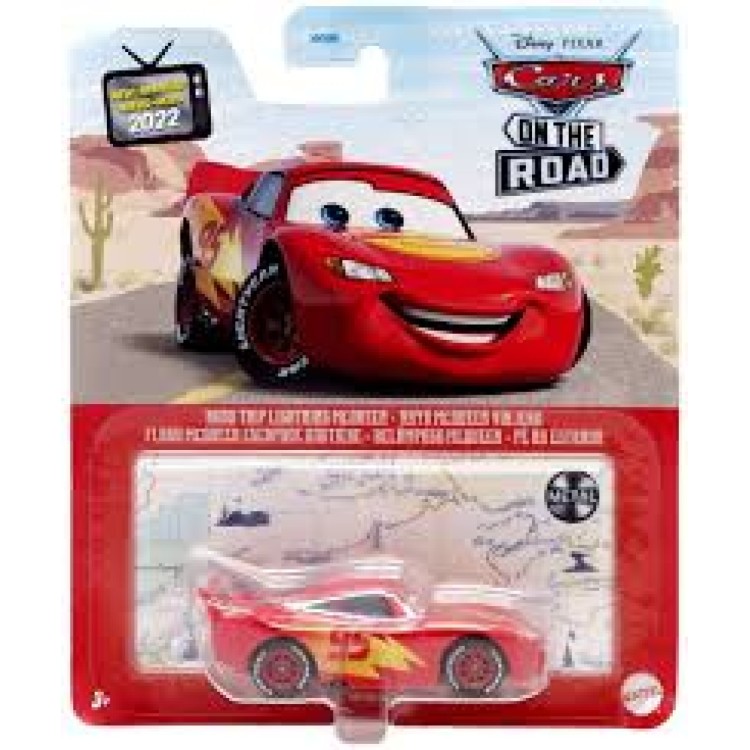 Mattel Disney Pixar Cars - Road Trip Lightning McQueen (Cars On The Road)
