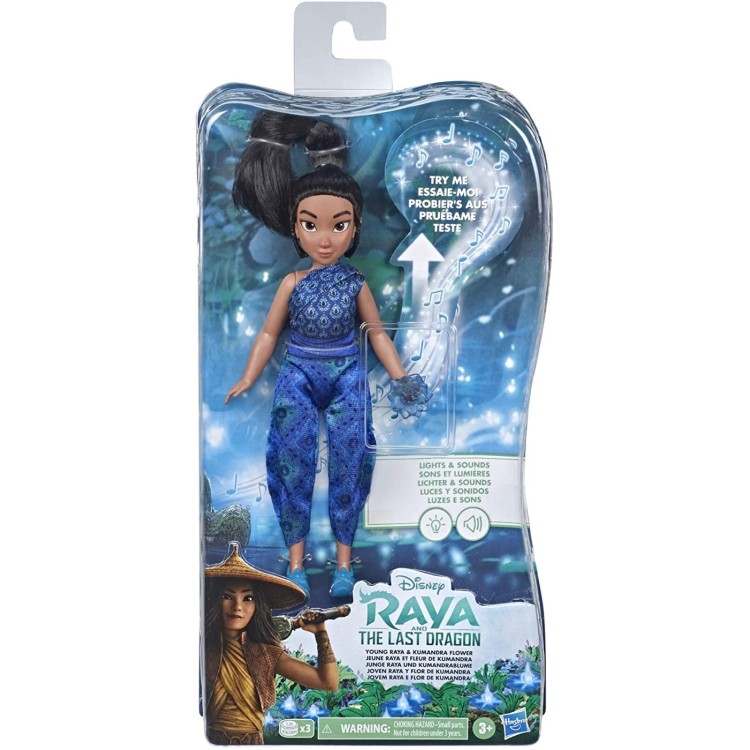 Hasbro Disney Raya And The Last Dragon Young Raya And Kumandra Flower Light and Sound Doll E9468 (Scratched Box)