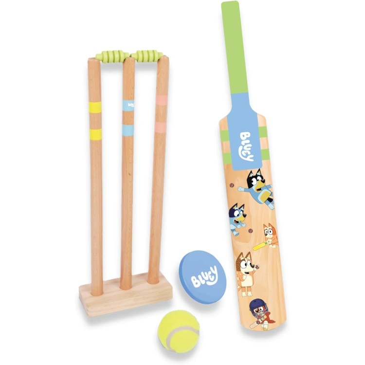 DN Bluey Wooden Cricket Set With Carry Bag