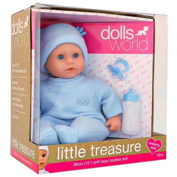 Dolls World Little Treasure Doll Blue 18m+