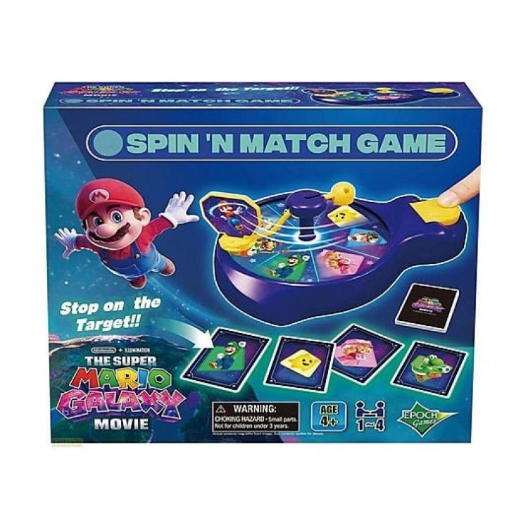 Epoch Games THE SUPER MARIO GALAXY MOVIE Spin 'n Match Game Party Game 7639