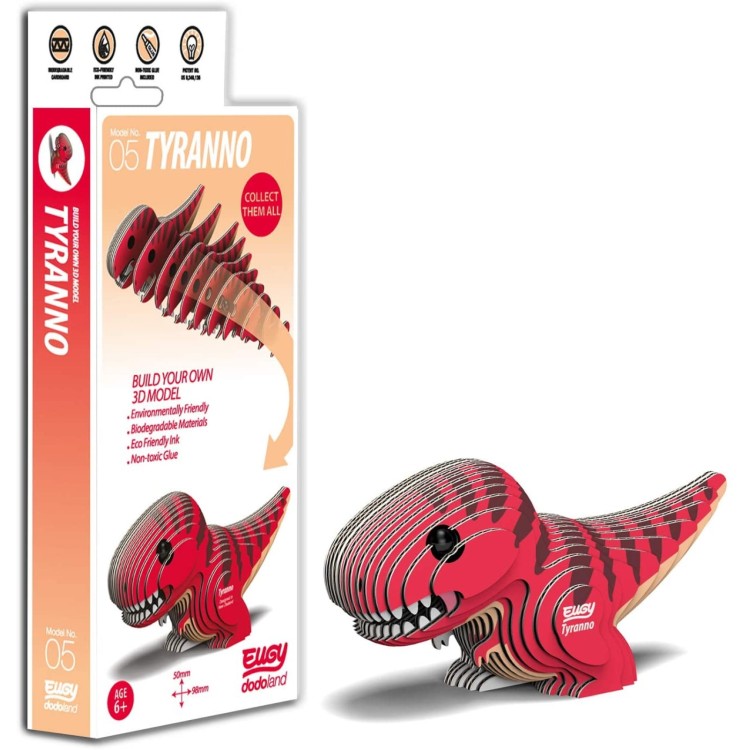 Eugy 3D Cardboard Model Kit - 005 Tyranno