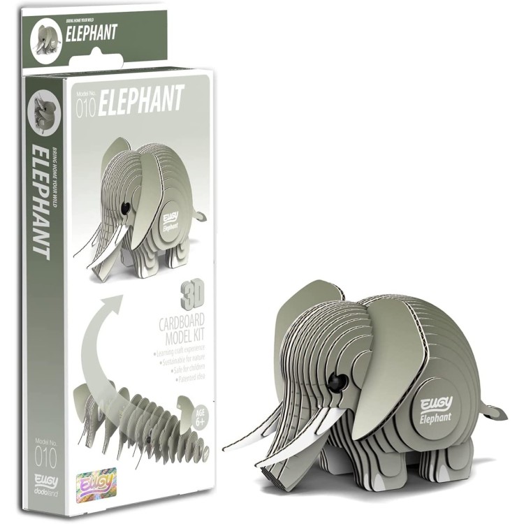 Eugy 3D Cardboard Model Kit - 010 Elephant