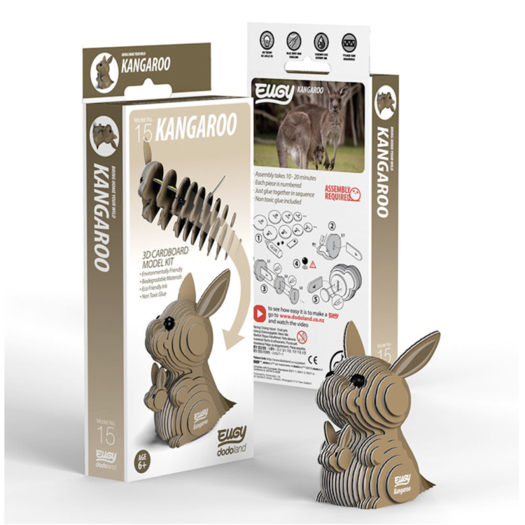 Eugy 3D Cardboard Model Kit - 015 Kangaroo