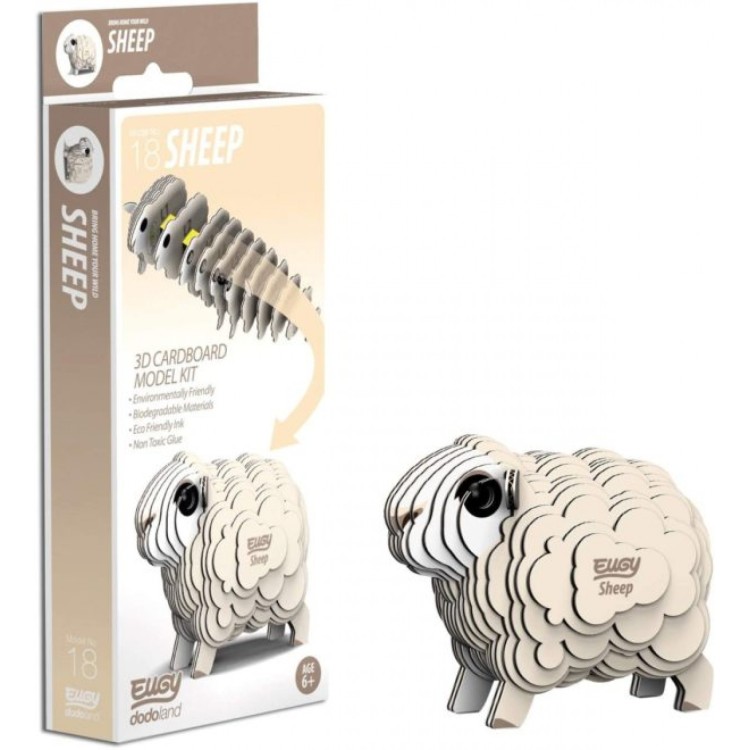 Eugy 3D Cardboard Model Kit - 018 Sheep