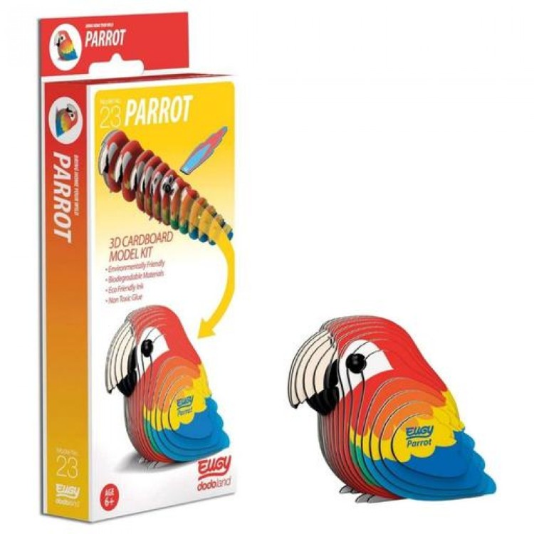 Eugy 3D Cardboard Model Kit - 023 Parrot
