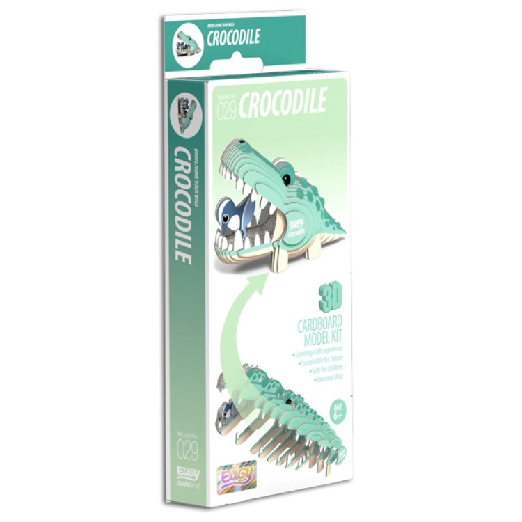 Eugy 3D Cardboard Model Kit - 029 Crocodile