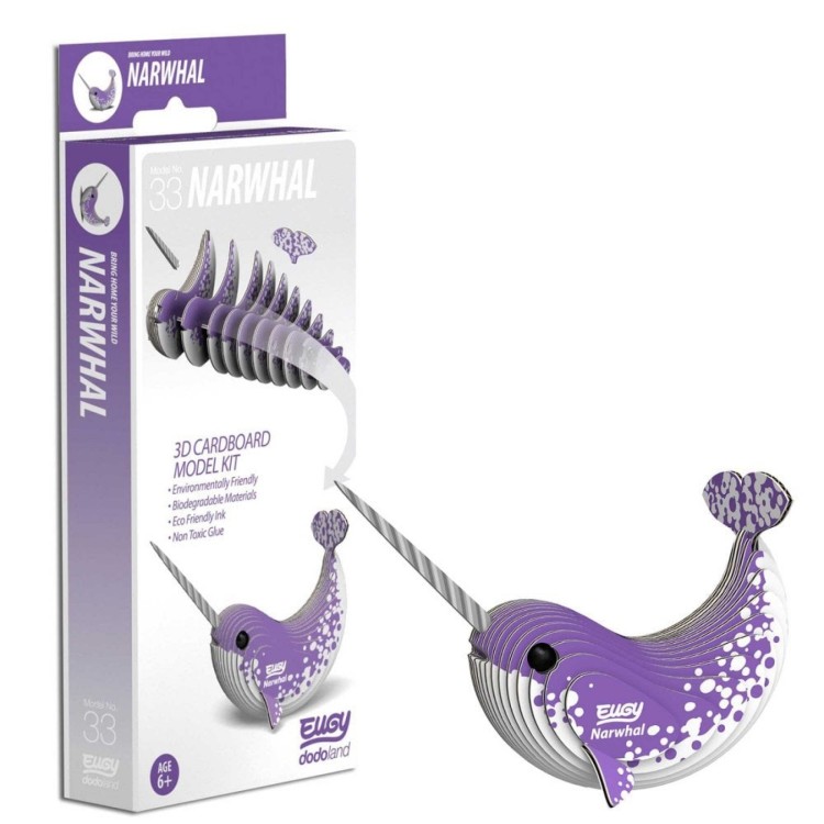 BST Eugy 3D Cardboard Model Kit - 033 Narwhal