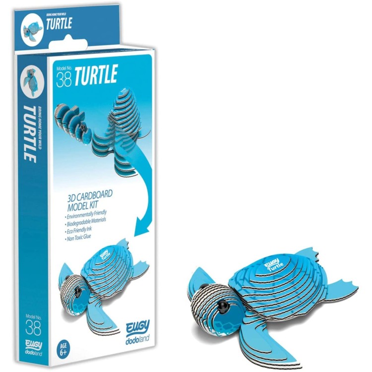 Eugy 3D Cardboard Model Kit - 038 Turtle