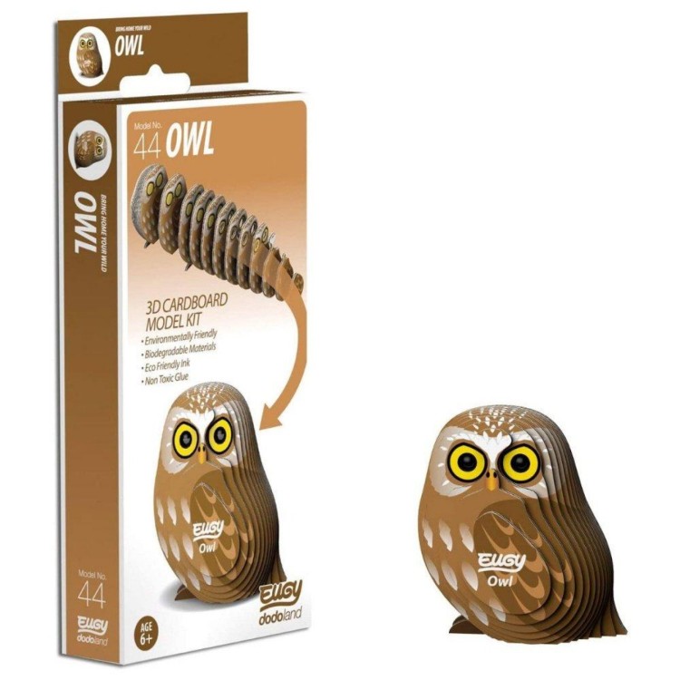 Eugy 3D Cardboard Model Kit - 044 Owl