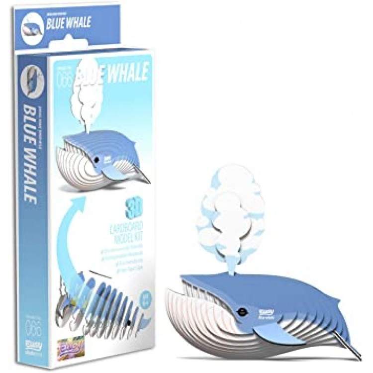 Eugy 3D Cardboard Model Kit - 066 Blue Whale