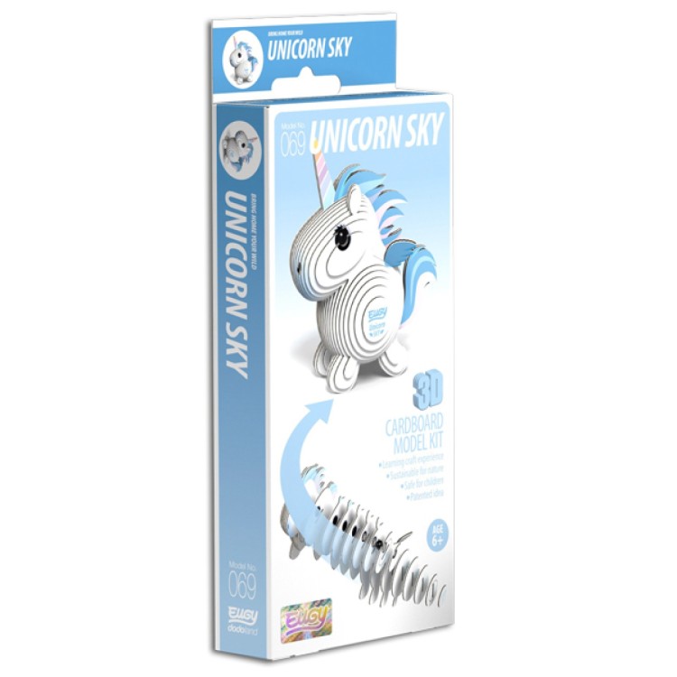 Eugy 3D Cardboard Model Kit - 069 Unicorn Sky