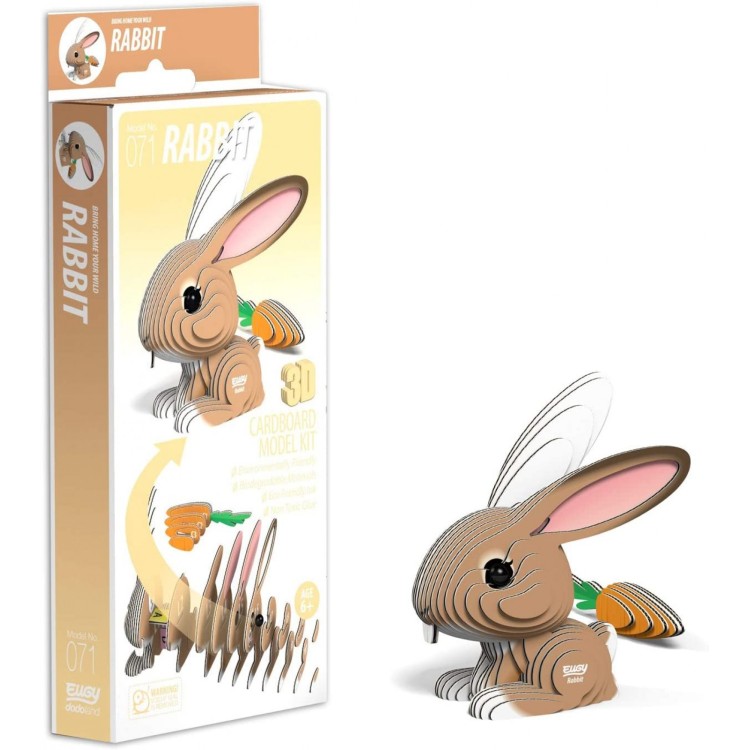 Eugy 3D Cardboard Model Kit - 071 Rabbit