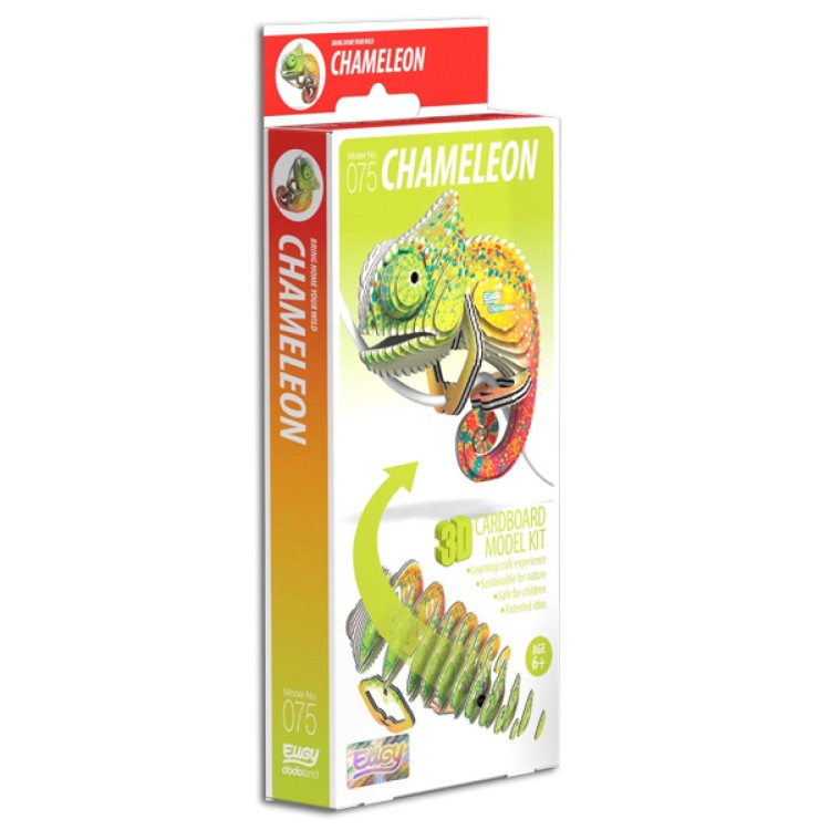 Eugy 3D Cardboard Model Kit - 075 Chameleon