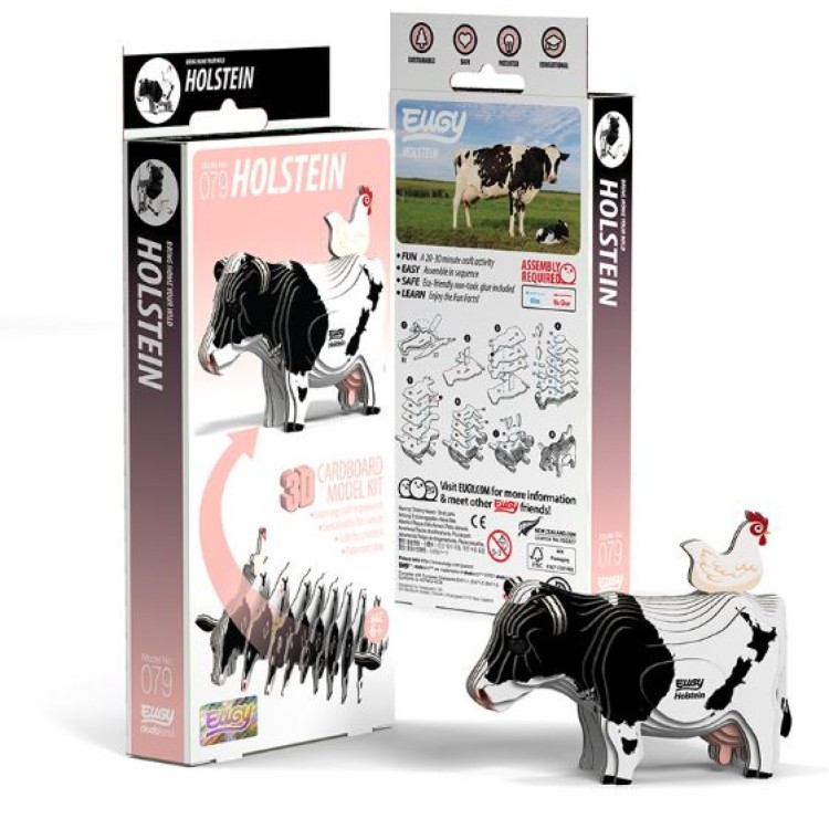 BST Eugy 3D Cardboard Model Kit - 079 Holstein Friesian Cow