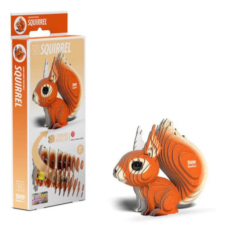 Eugy 3D Cardboard Model Kit - 083 Squirrel