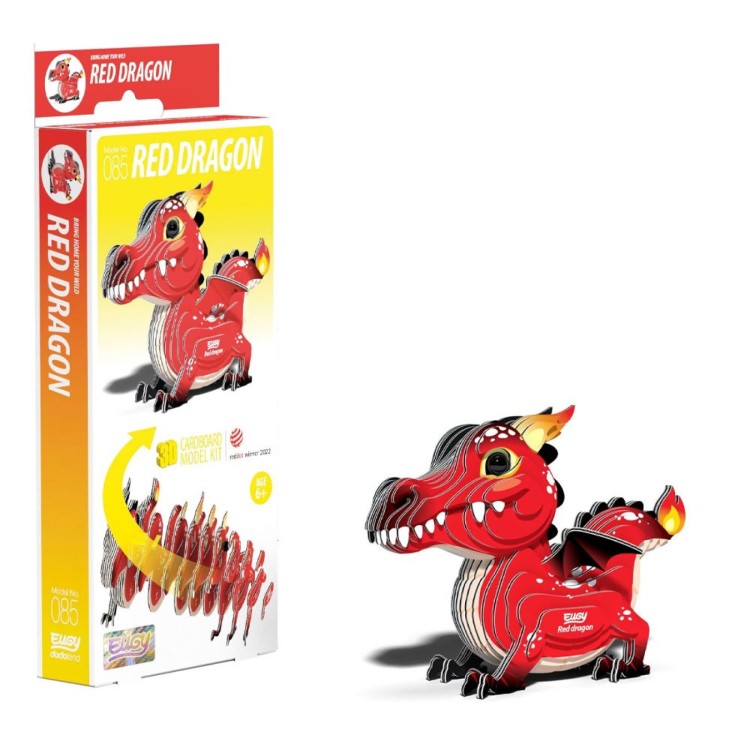 Eugy 3D Cardboard Model Kit - 085 Red Dragon