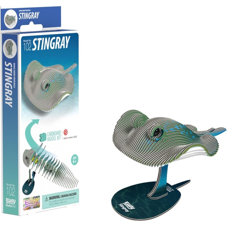 Eugy 3D Cardboard Model Kit - 102 Stingray