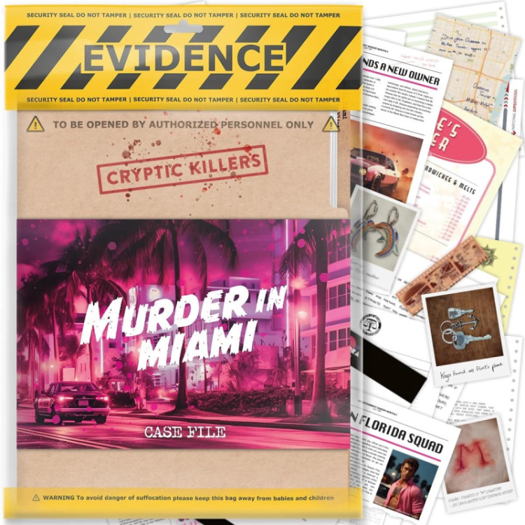 Evidence Cryptic Killers Murder in Miami mystery game