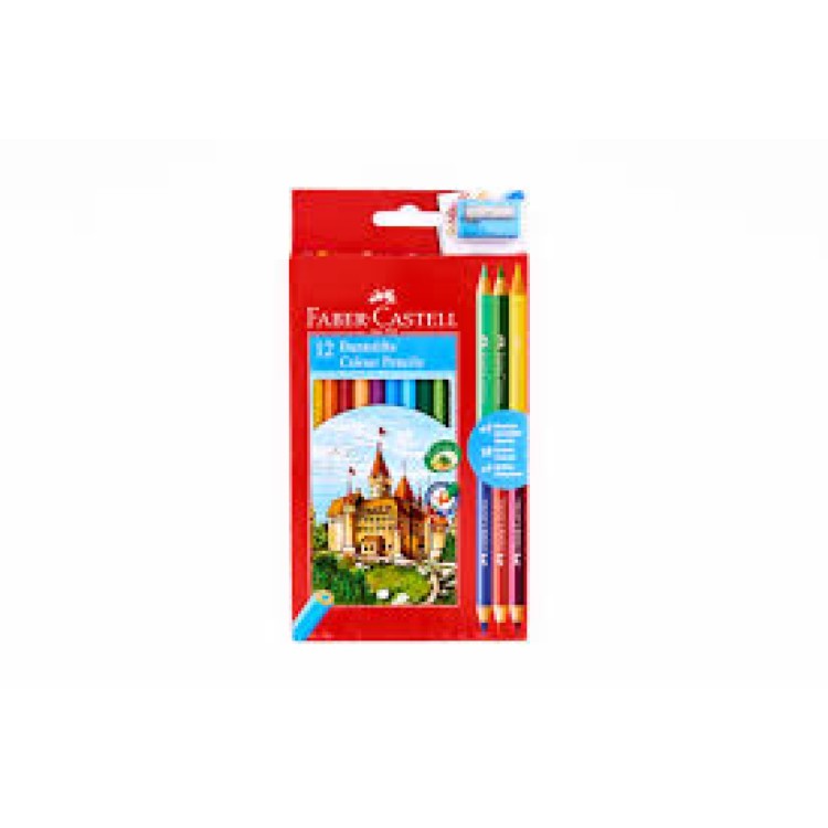 Faber-Castell 12 Colour Pencils & Sharpener