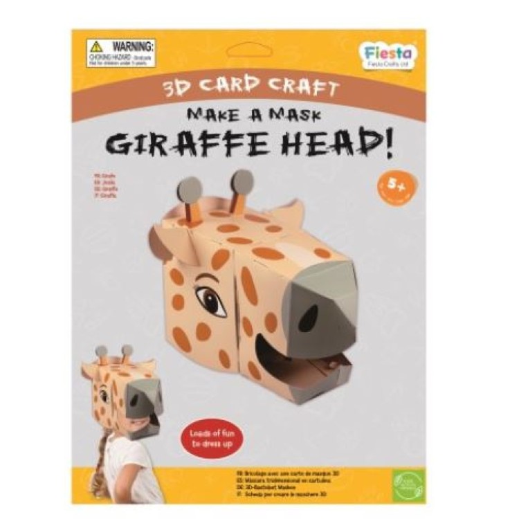 Fiesta Crafts 3D card Craft make a GIRAFFE HEAD