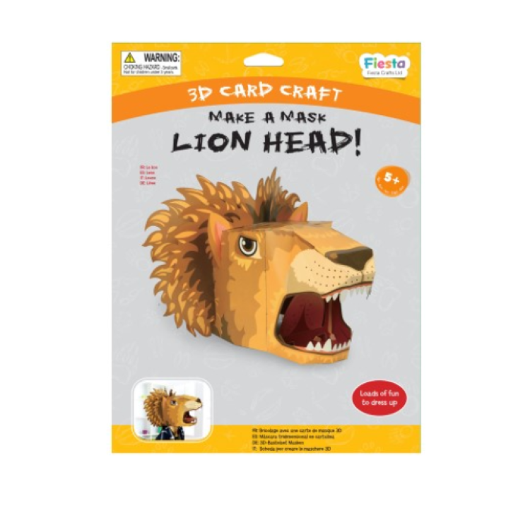 Fiesta Crafts 3D card Craft make a LION HEAD