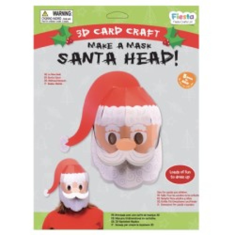 Fiesta Crafts 3D card Craft make a SANTA HEAD