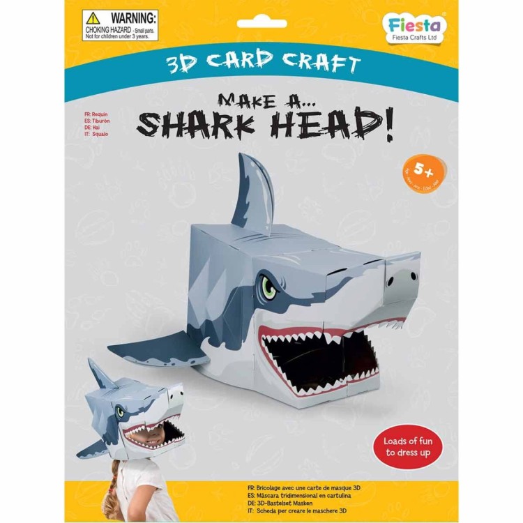Fiesta Crafts 3D card Craft make a SHARK HEAD