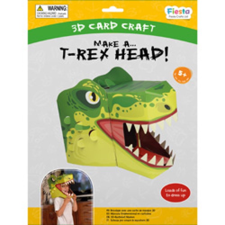 Fiesta Crafts 3D card Craft make a T-REX HEAD
