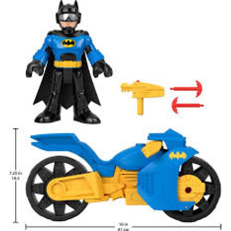 Mattel Fisher Price Imaginext XL DC Super Friends Batcycle XL & Batman