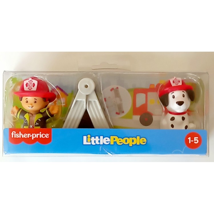 Fisher Price Little People 2 Figure Pack & Accessory - Firefighter HJW70 / HJW67