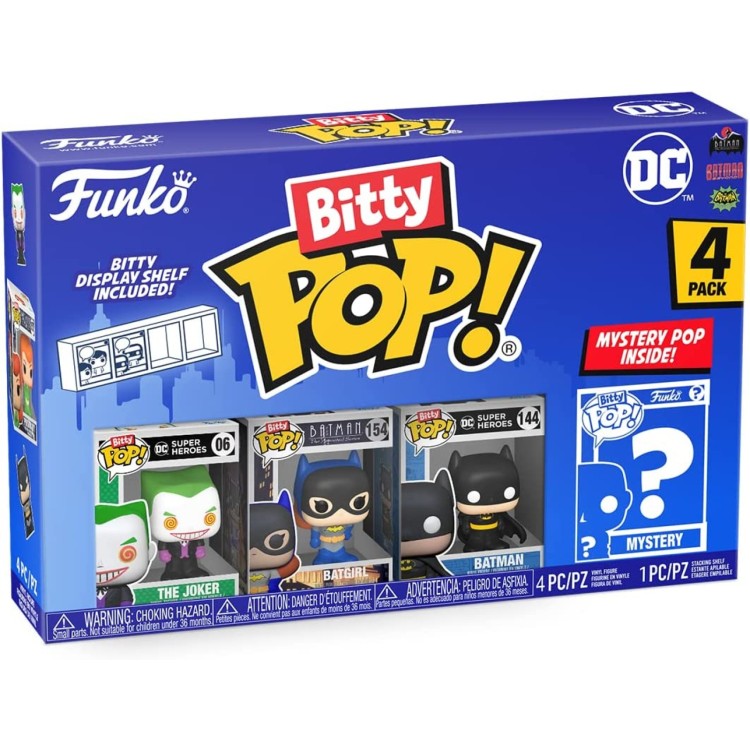 Funko Bitty Pop! DC 4 Pack - The Joker, Batgirl, Batman, Mystery Bitty